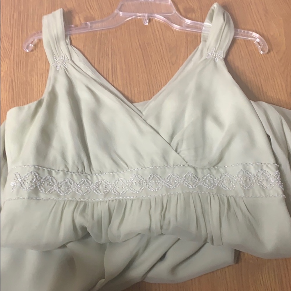 Signature By Robbie Bee Size 12 Green 100%silk - Picture 8 of 8